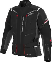 Büse Open Road III Waterproof Motorcycle Textile Jacket, black-red, Size 12XL for Men Black Red