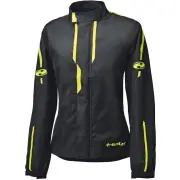 Rainstorm Top Ladies Black Neon Rain Jacket