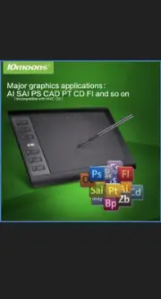 10moons 1060 Plus Graphic Tablet Drawing Pad Professional Digital Drawing Tablet