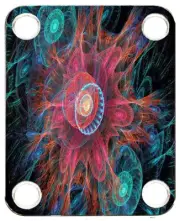 Neckplate to fit Electric Guitar Graphic Color PJ Bass Strat Tele Fractal 8
