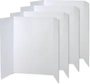 Pacon Presentation Boards, Single Wall, White, 48" x 36", 4 Count