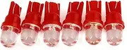 uxcell 6 Pcs 12VDC T10 Red LED Car Auto Dashboard Dash Lights Lamp Bulbs
