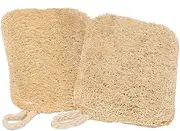 Shoyisenka 2 Pack Pure Natural Loofah Sponges - Eco-Friendly Exfoliating Body & Kitchen Scrub Sponge for Bath/Shower, Organic Multi-Purpose Skin Care Tool with Soft Touch for Adults