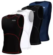 Mens Compression Armour Base Layer Tops Running Sleeveless Sports Skin Shirt FDX