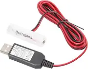 USB AA Battery Eliminator Replace Kit 5V to 1.5V Power Supply Converter 1 AA Connect Cable 78INCH (1AA-1.5V)