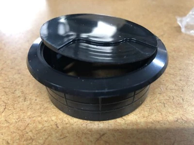(10) NEW HAFELE 429.93.322 2 PIECE ROUND 60mm CABLE GROMMET BLACK