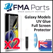 2 x Samsung Galaxy S21 S20 S10 Note UV Glue Full Screen Tempered Glass Protector