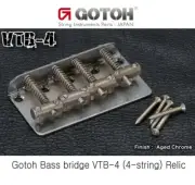 NEW GOTOH VTB-4 RELIC AGED CHROME Vintage Style 4-String Bass Bridge for Fender