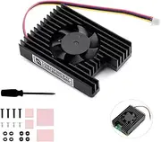 Pi CM5 Cooler Cooling Fan, Dedicated All-in-One 3007 Cooling Fan Compatible with Raspberry Pi Compute Module 5, PWM Speed Adjustable, 5V Power Supply, with Thermal Tapes