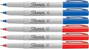 Sharpie Blue Red Ultra Fine Point Permanent Markers, 6-Count (3 Blue, 3 Red) Office/School Supplies