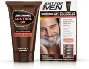 Just For Men Control GX Grey Reducing Beard Wash, for Subtle, Natural-Looking Results – All Shades, 118 ml