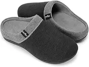[ERGOfoot] Orthotic Slippers with Arch Support, Ideal for Plantar Fasciitis, Flat Feet, Heel Pain Relief, Slip on Clog Indoor Outdoor House Shoes with Anti-Skid Rubber Sole