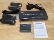 4 x 2 8K UltraHD USB3.0 KVM SWITCH 8K Dual DP KVM tested! Works