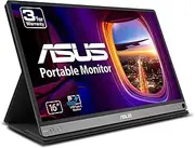 ASUS ZenScreen 15.6â€ 1080P Portable USB Monitor (MB16AC) - Full HD (1920 x 1080), IPS, USB Type-C, Eye Care, Smart Case, External Screen for Laptop,Black