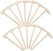 TOBBOMEY 20Pcs Mini Wooden Hammer for Creative DIY Pounding for Sized Wood Mallets for Role Play and Fine Motor Skill Development