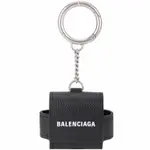 BALENCIAGA CASH AIRPODS PRO 粒面牛皮耳機套/鑰匙圈(黑色)