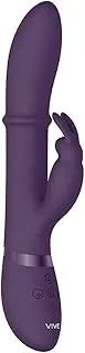 Vive Halo Rechargeable Silicone Stimulating Ring Rabbit Vibrator, Purple