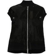 [Sacai] Sacai Textured Pleated Gilet II NUMERIC BLACK