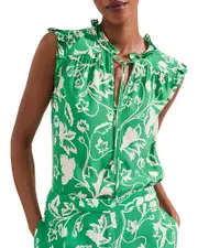 Hobbs London Luma Tie Neck Top
