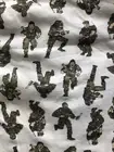4 yds Stretchy Polyester Blend Fabric Factory Seconds 50” wide Army Fighters