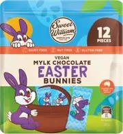 Sweet William Chocolate Easter Bunnies 12Pieces Multipack G/F 155g