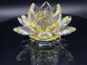 Yellow And Clear Prism Crystal Lotus Flower (TM)