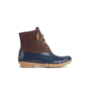 Sperry Top Sider Saltwater Duck Boot Duck Boots Size 7.5 Flat Heel Tan Navy New