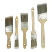 , Paint Brushes, 5-Piece, Paint Brush Set: Flat & Angle Brushes for Latex and