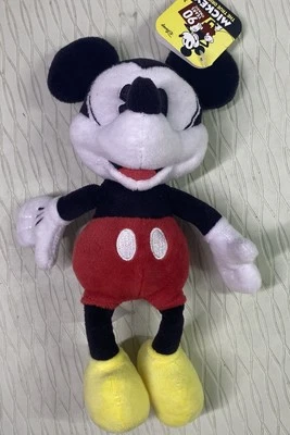 Pie Eye Mickey Mouse 90th Anniversary Plush Toy 9” Long Stuffed NWT