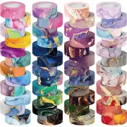 48 Rolls Washi Tape - Decorative Masking Tape with Marbling Patterns