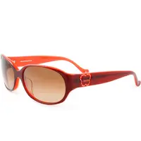 在飛比找PChome24h購物優惠-ANNA SUI 安娜蘇 簡約薔薇造型太陽眼鏡(棕橘) AS