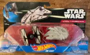 Star Wars Hot Wheels First Order Tie Fighter vs Millenium Falcon - NEW