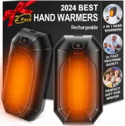 2 Pack AI Hand Warmer Rechargeable, Portable Electric Hand Warmers Reusable, USB