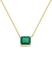 Forever Creations 14K 1.50 ct. tw. Emerald Necklace