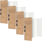 Rsgift 48 x 36" Tri-fold Poster Boards,Premium Corrugated Presentation Boards with Double Sided Tapes,Display Boards for School Project,Exhibitions,Business Presentation(4 PACKS)