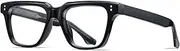 [LIGOES] Square Sunglasses Men Women Fashion Sunglasses CP Frame Acetate Temple UV400 Glasses