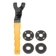 Adjustable Angle Grinder Wrench Set 0.4"-1.9" Range Lock Nut Pin Spanners Yellow
