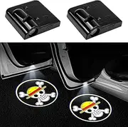 Akkya Car Door Lights Logo LED HD Welcome Light, Anime Skull Skeleton Puddle Courtesy Automotive Lamp for Audi Toyota Chevy BMW Lexus Cadillac Jeep Ford Honda Hyundai
