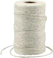 KINGLAKE 100m Beige Jute Twine, 2mm Garden Twine Craft String Twine for Crafts, Gift Wrapping,Gardening,Packing,Christmas Decoration