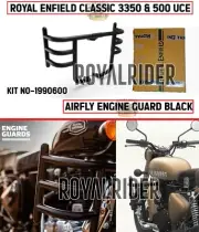 Fits Royal Enfield AIRFLY ENGINE GUARD, BLACK For Classic 350 & 500 UCE (for: Royal Enfield)