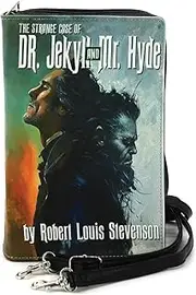 [Generic] Dr. Jerkyll And Mr. Hyde Book Clutch Bag, Mint/Red/Yellow/Brown/Black