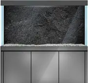 Aquarium Background Stickers - Black Stone Texture- Fish Tank Reptile Terrarium Decor Poster (80 x 40 cm / (31.4 x 15.7 inches))