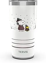 Tervis Traveler Peanuts - Snoopy & Woodstock Christmas Puffer Buddies Triple Walled Insulated Tumbler Travel Cup Keeps Drinks Cold & Hot, 20oz, Stainless Steel
