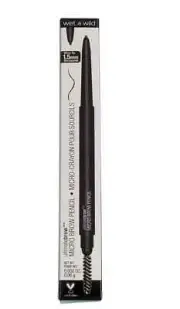 wet n wild Ultimate Brow Micro Brow Pencil, 649A Deep Brown, 1.5mm micro tip