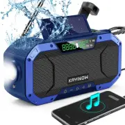 Auto Scan Emergency Weather Radio with Bluetooth Speaker NOAA FM AM,5000mAh P...