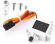 Metal Servo Steering Engine High Precision Ultra Quiet 6kg/cm Torque 0.07sec Speed for WPL B1 B14 B16 B24 C14 C24 B36 1:16 RC Truck Silver 21g