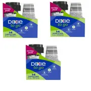 Dixie Coffee Cups with Lids 12 oz Disposable Paper To Go 14 Pack Hot Slipping