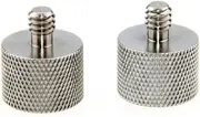CAMVATE Thread Adapter Microphone Stand 5/8"-27 Female to 1/4"-20 Male for Camera Monitor