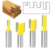 4 Pc Straight Router Bits Straig Clean Out Router Bits 1/2' Shank 1/2" Diameter