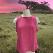 Members Mark Pink Crop Tank Top XLarge Summer Beach Comfy Stretchy